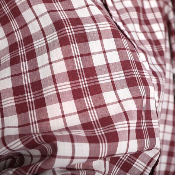 Vintage Grenadier Plaid Long Sleeve Button Down Shirt Collared Red White Preppy - Picture 6 of 10